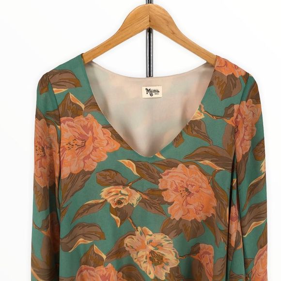 Show Me Your Mumu Portabella Crochet Trim Bell Sleeve Dress in Miss Magnolia - Picture 4 of 12